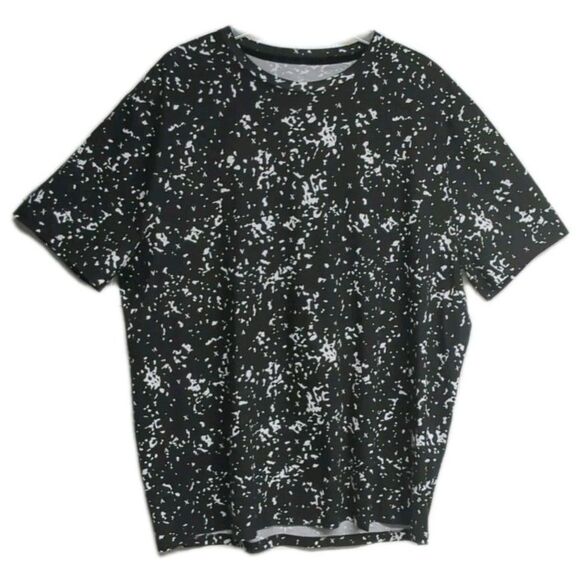A|X Armani Exchange T-Shirt X-Large Logo Crew Tee All Over Print Black XL NEW - Picture 1 of 8